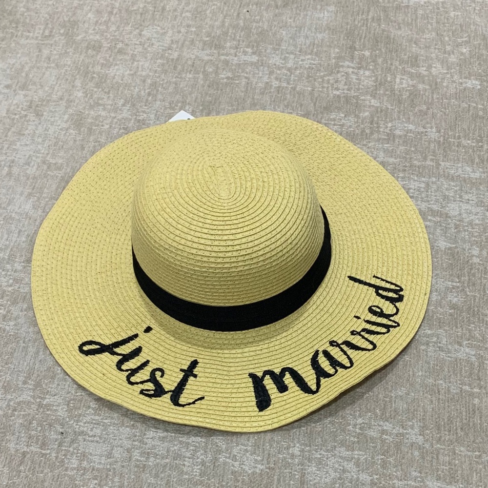 Women’s Just Married Sun Hat Vacation Hat Bride
